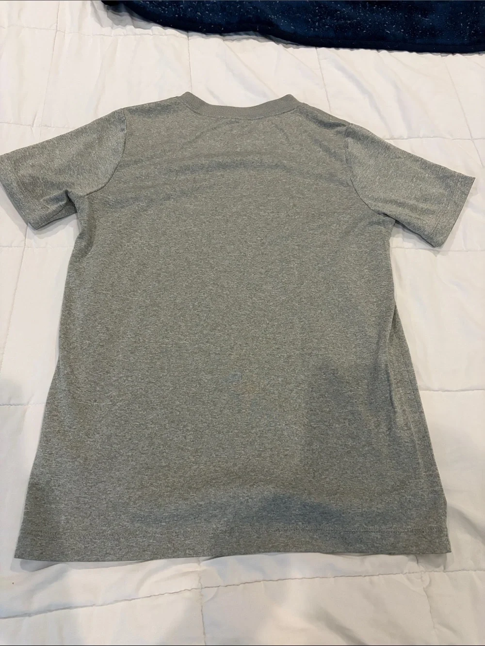 Nike Heather Gray Short Sleeve Tee with White Swoosh